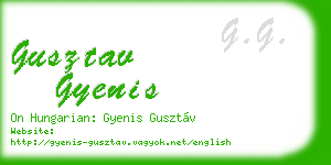 gusztav gyenis business card