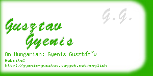 gusztav gyenis business card